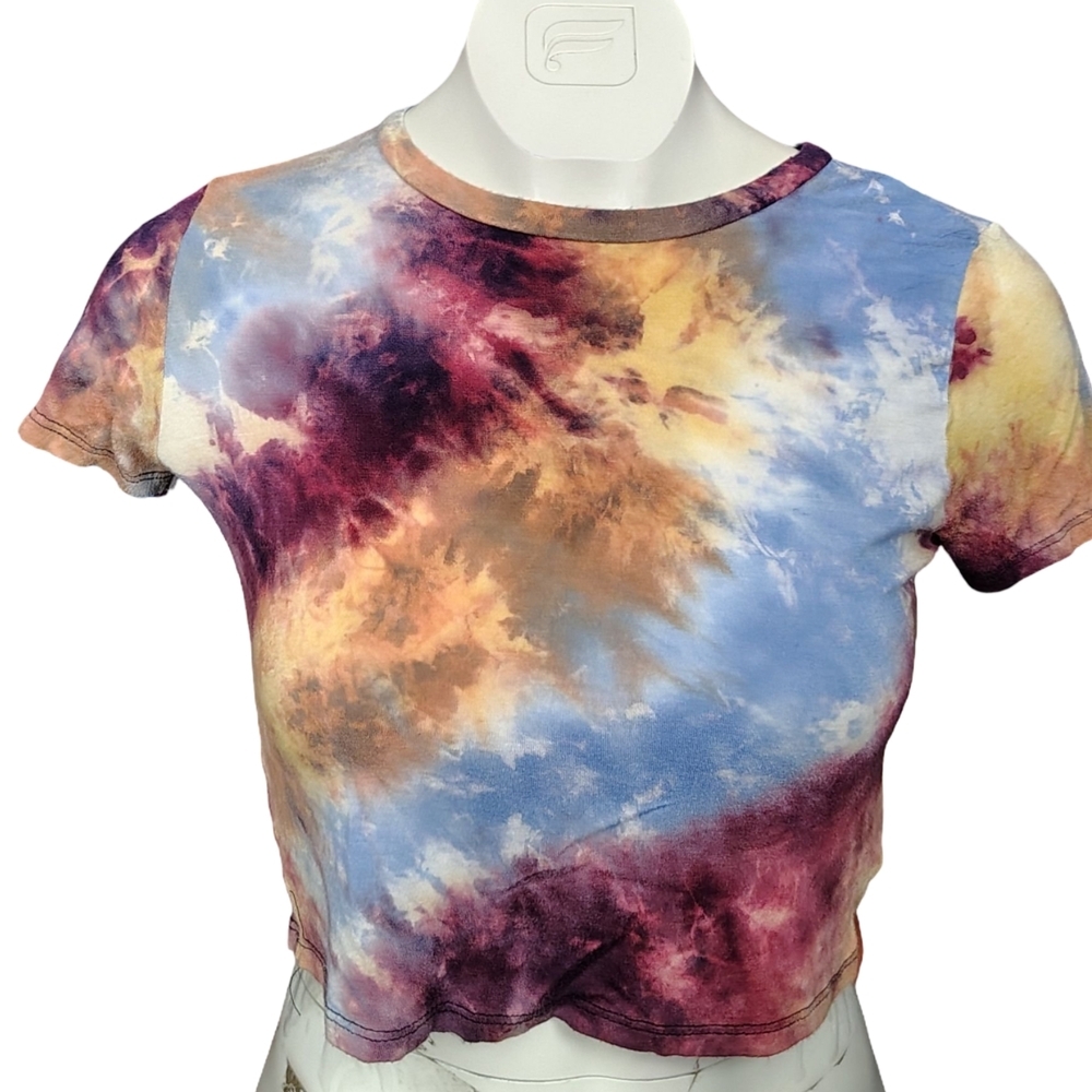 Colorful Tie-Dye Women's Crop Top